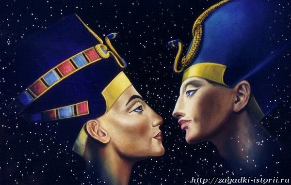 Аменхотеп IV (Эхнатон) и Нефертити