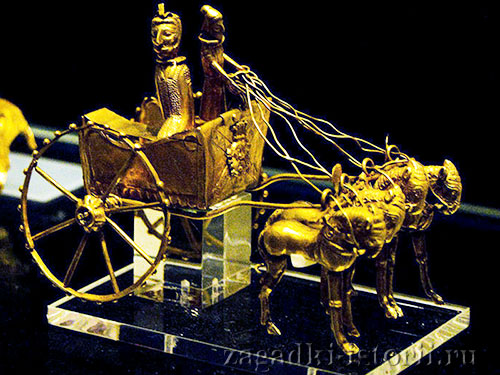 Модель колесницы из клада Окса