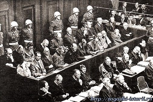 Руководство немецкого концерна «Фарбениндустри» на скамье подсудимых в Нюрнберге