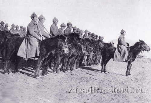 Тувинские конники в рядах Красной армии