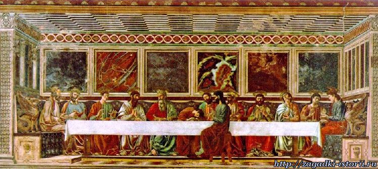 Андреа дель Кастаньо фреска Тайная вечеря