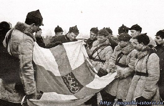 Отбитое у финнов знамя Шюцкора
