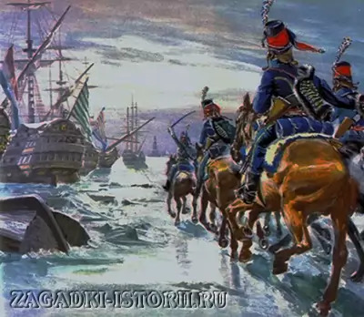 Французская кавалерия берёт на абордаж голландский флот