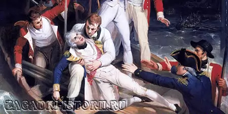 Ранение Нельсона во время высадке в Тенерифе