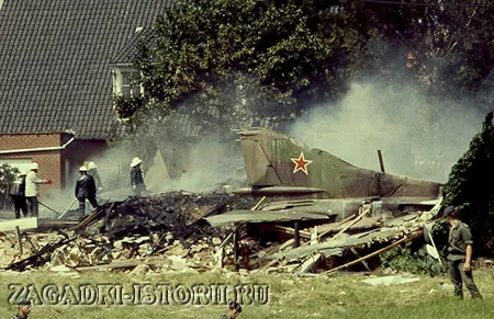 Авария советского МиГа в Бельгии