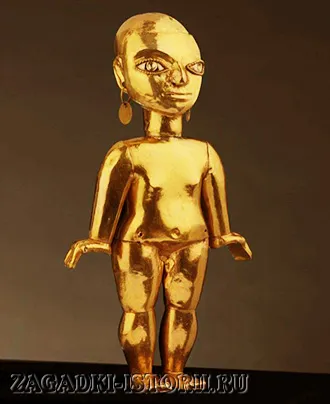 Золотая статуэтка женщины. Инки