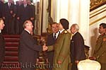Михаил Горбачёв и Муамар Каддафи