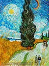«Дорога с кипарисами и звездой» Ван Гог